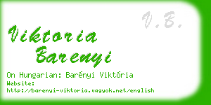 viktoria barenyi business card
